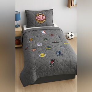 Pottery Barn Teen NBA Western Conference Twin Quilt & Standard Sham PB Teen Kids